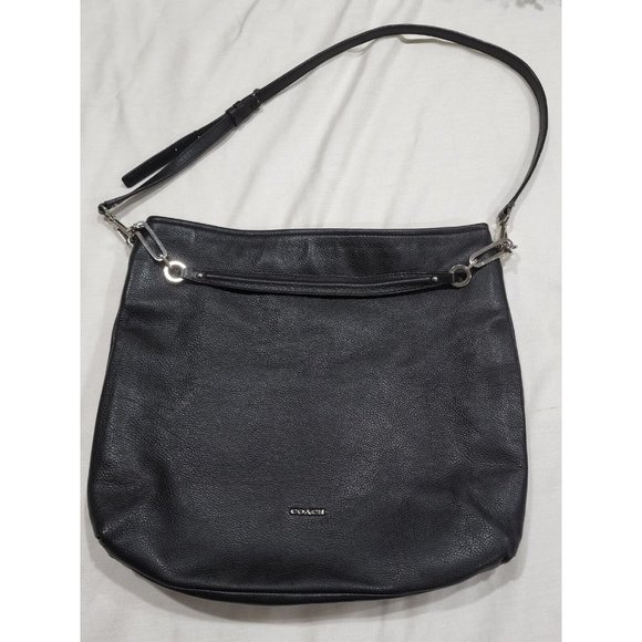 Coach Black Leather Large Tote Bag K1360-27858 - Picture 1 of 11